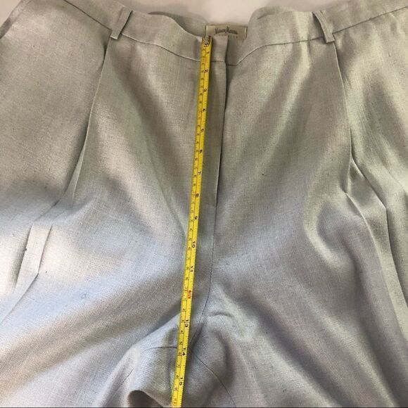 Neiman Marcus Silk Dress Pants Plus Size Fully Lined Ice Blue Grey Size 24 - Picture 8 of 12
